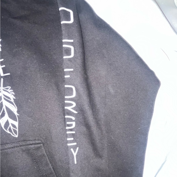 ESV Surf Co Old Forge NY Hooded Sweatshirt Black With White Size Small - Picture 4 of 7